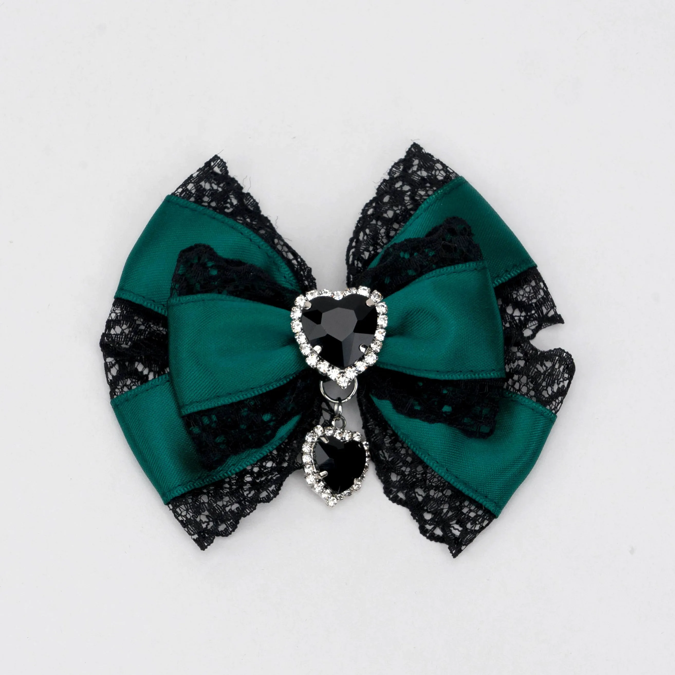 13-Color Jirai Kei Subculture Lace Rhinestone Bow Hair Clip