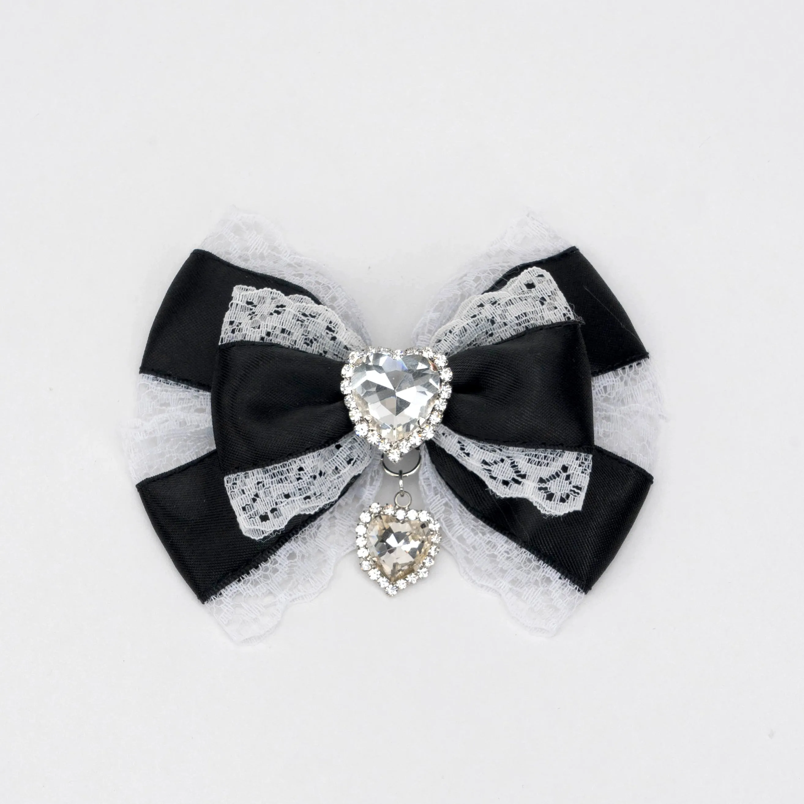 13-Color Jirai Kei Subculture Lace Rhinestone Bow Hair Clip