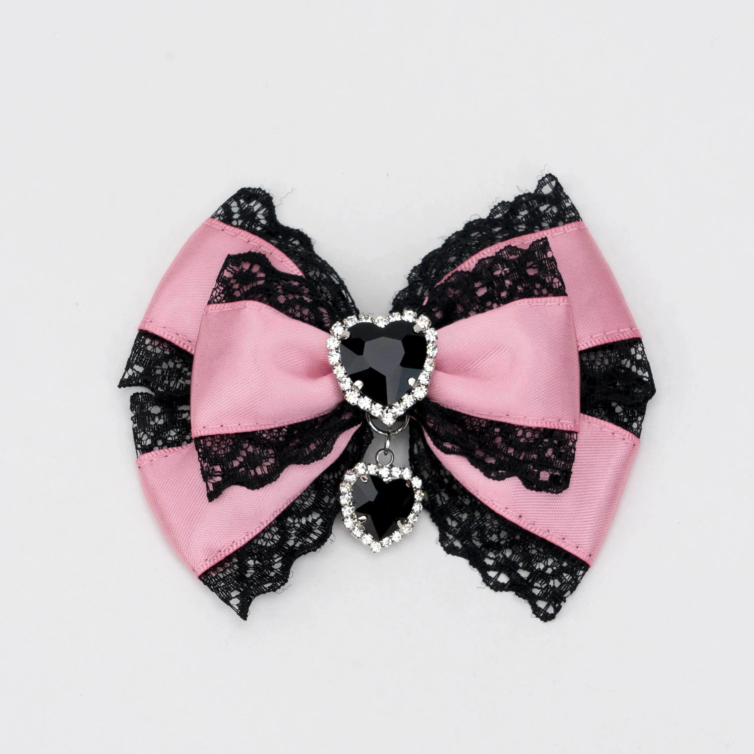13-Color Jirai Kei Subculture Lace Rhinestone Bow Hair Clip