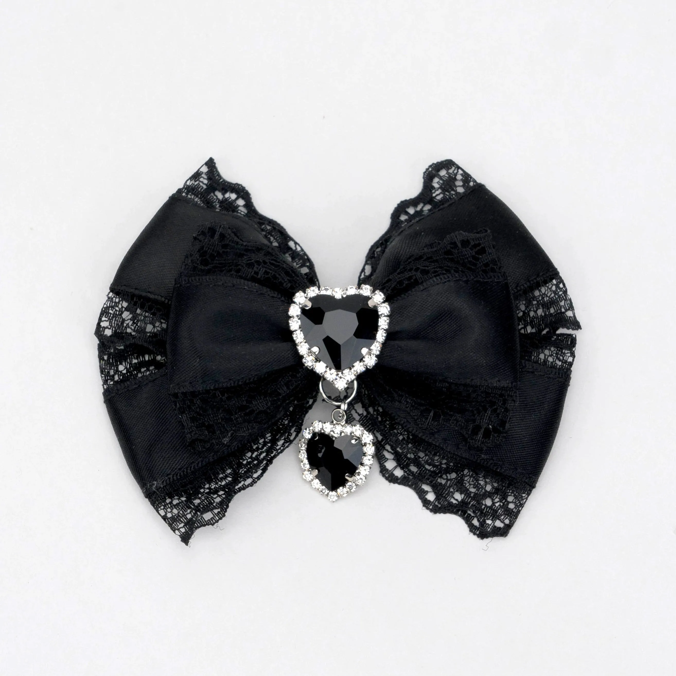 13-Color Jirai Kei Subculture Lace Rhinestone Bow Hair Clip