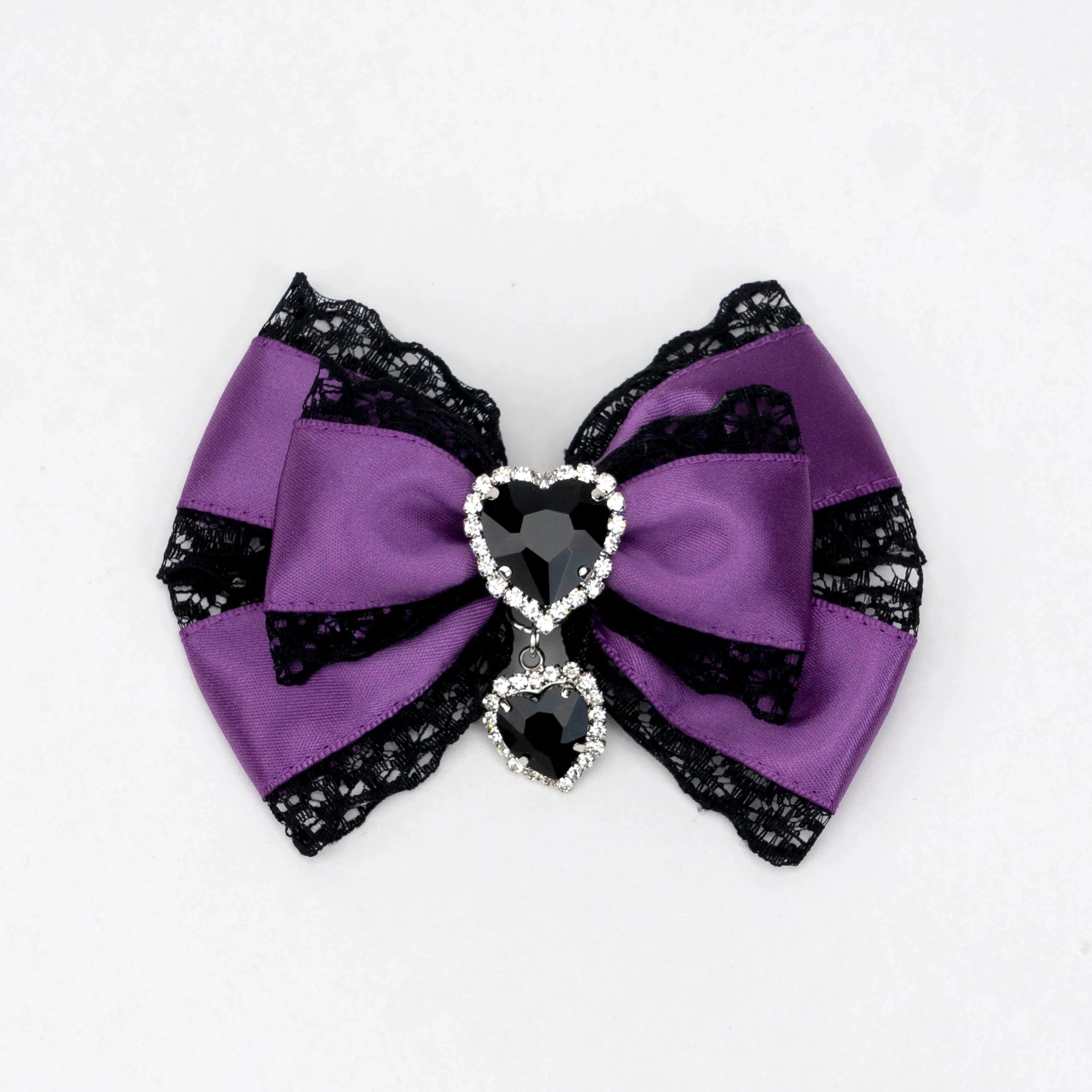 13-Color Jirai Kei Subculture Lace Rhinestone Bow Hair Clip