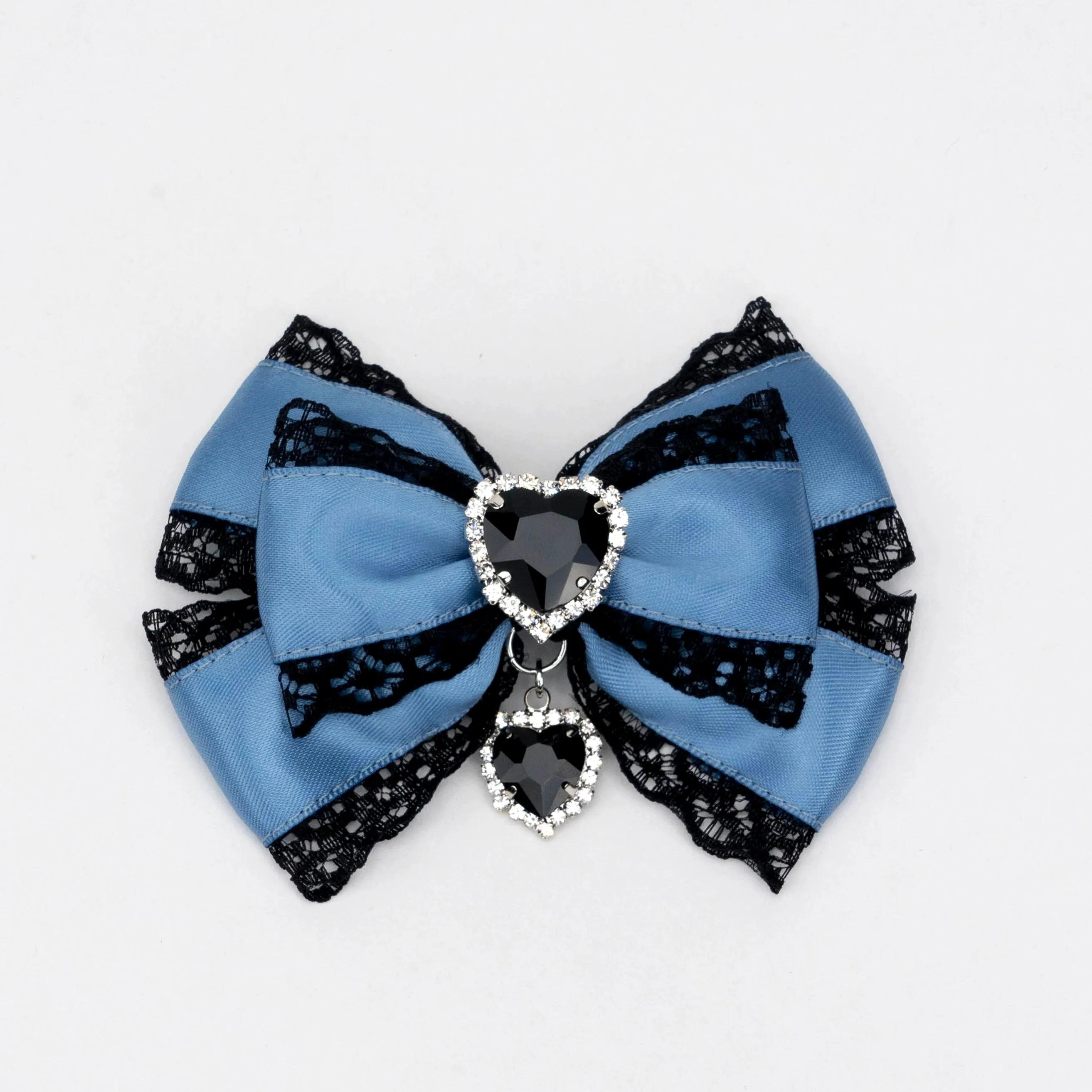 13-Color Jirai Kei Subculture Lace Rhinestone Bow Hair Clip