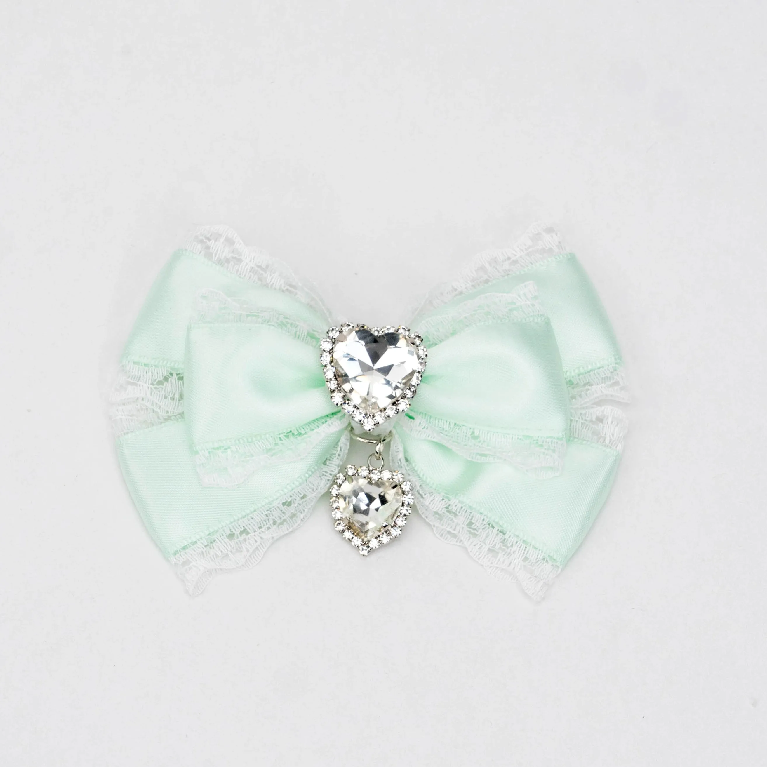 13-Color Jirai Kei Subculture Lace Rhinestone Bow Hair Clip