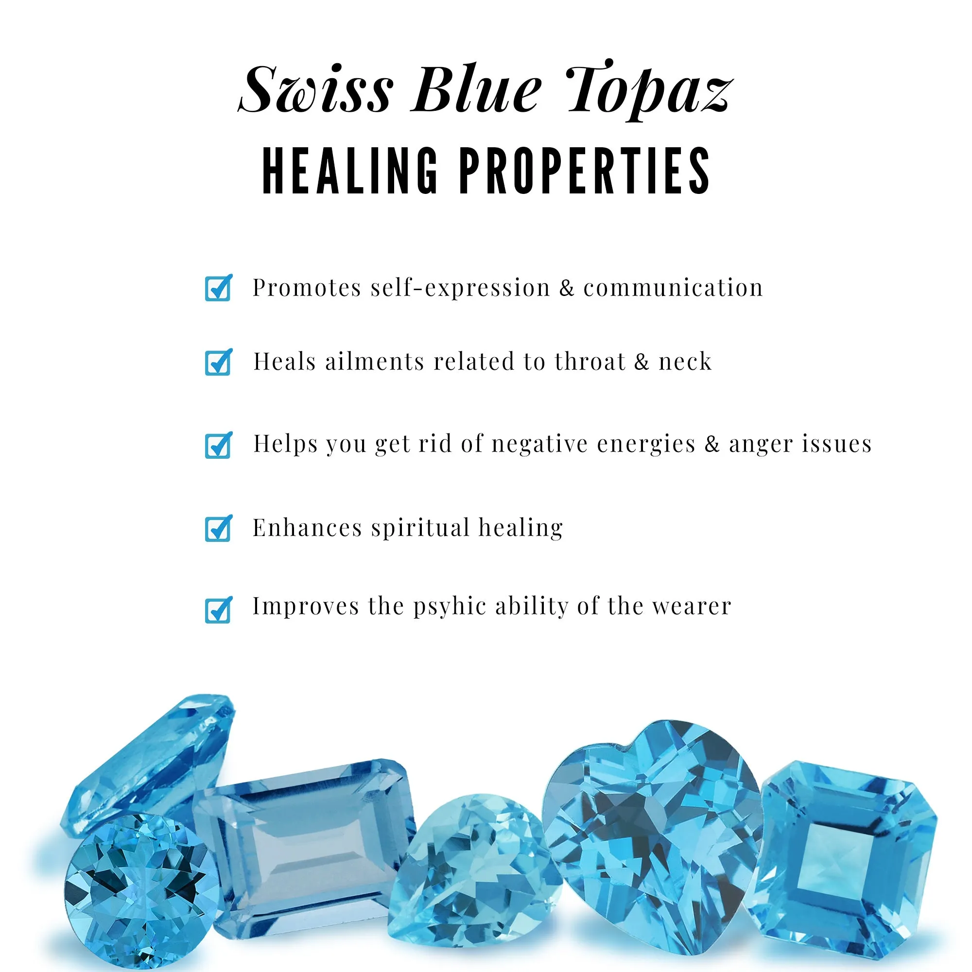1.50 CT Swiss Blue Topaz and Moissanite Engagement Ring Set