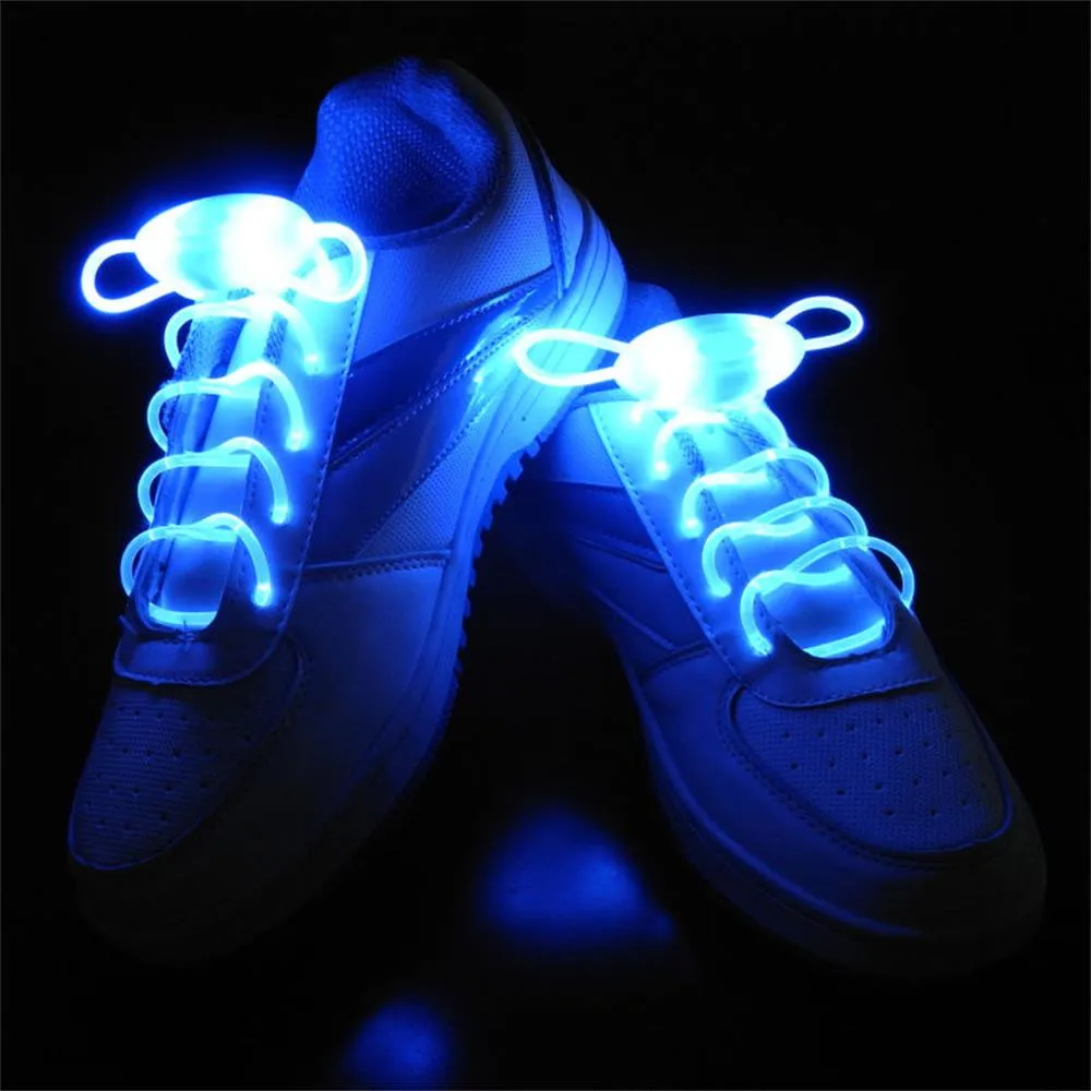 2 Pairs Novelty Luminous Shoelaces Light Up Shoestring Glowing Led Shoe Laces