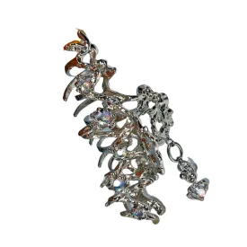 [3AMGANG] Seasonless Pierced gemstone heart hairpin