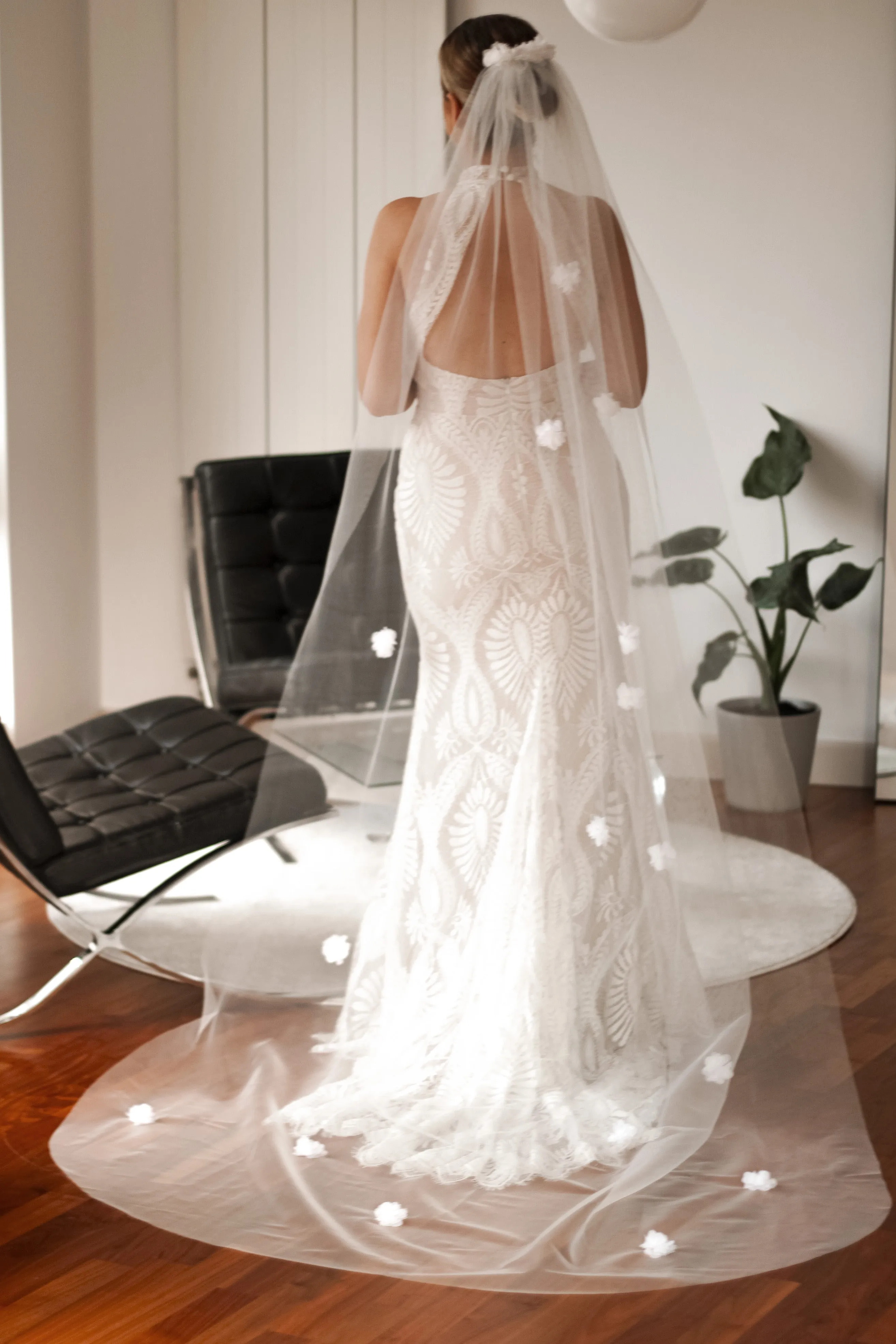 3D Flower Wedding Veil