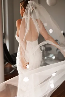 3D Flower Wedding Veil