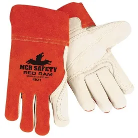 4921 MCR Safety Red Ram Welding Gloves, Large, Leather, Russet