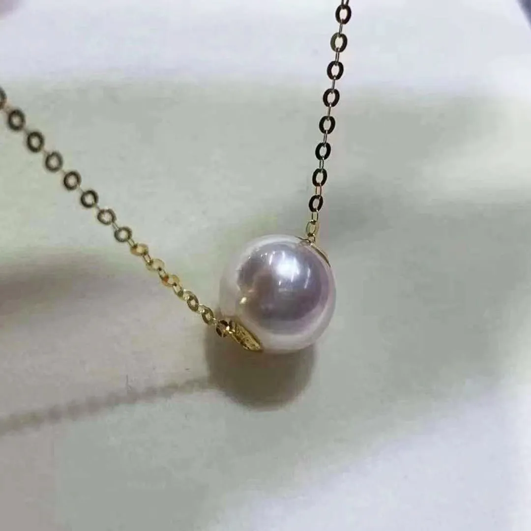 8-8.5mm Cultured White Akoya Pearl Necklace