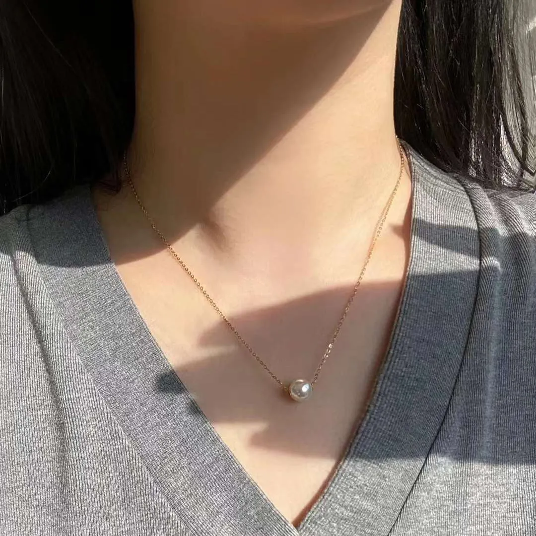 8-8.5mm Cultured White Akoya Pearl Necklace