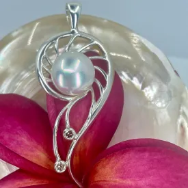 925 Broome Pearl and Diamond Mangrove Staircase Pendant