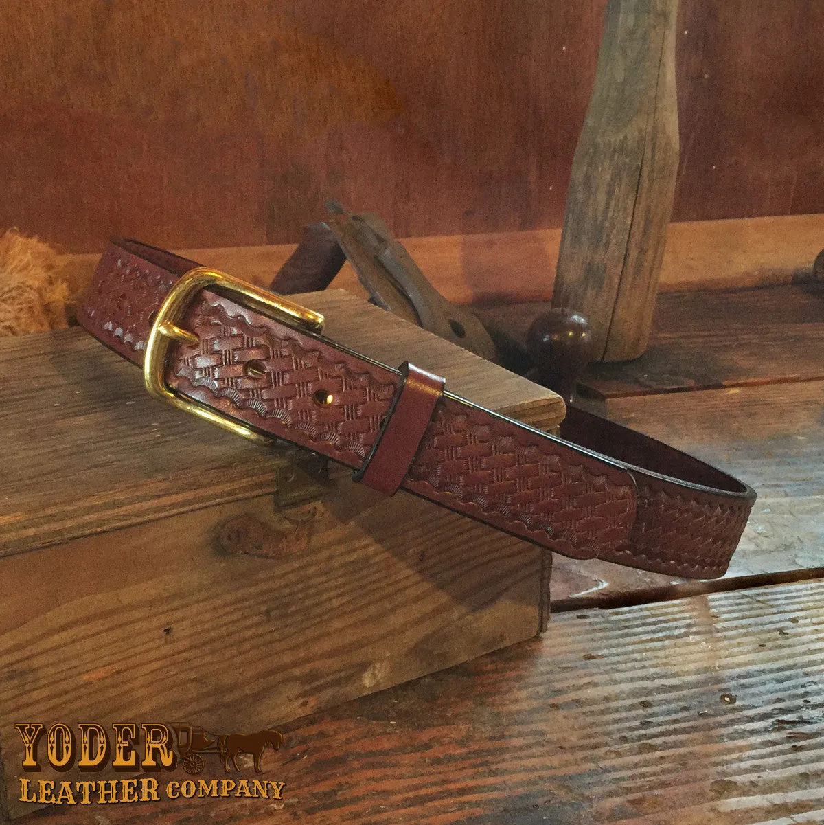 Basket Weave Brown Belt