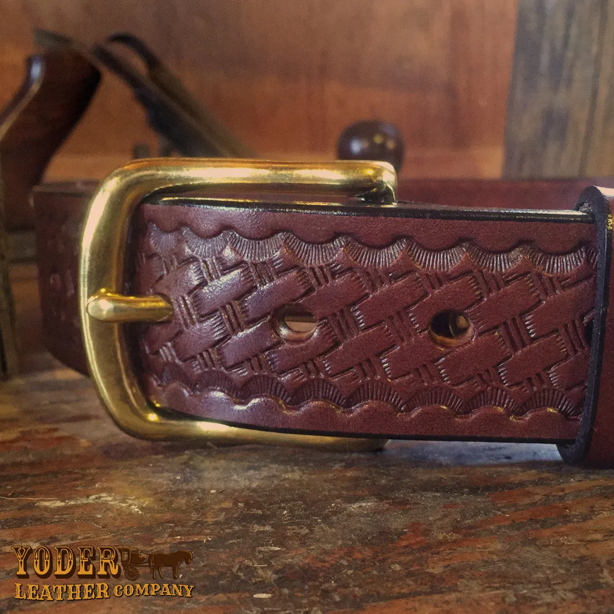Basket Weave Brown Belt