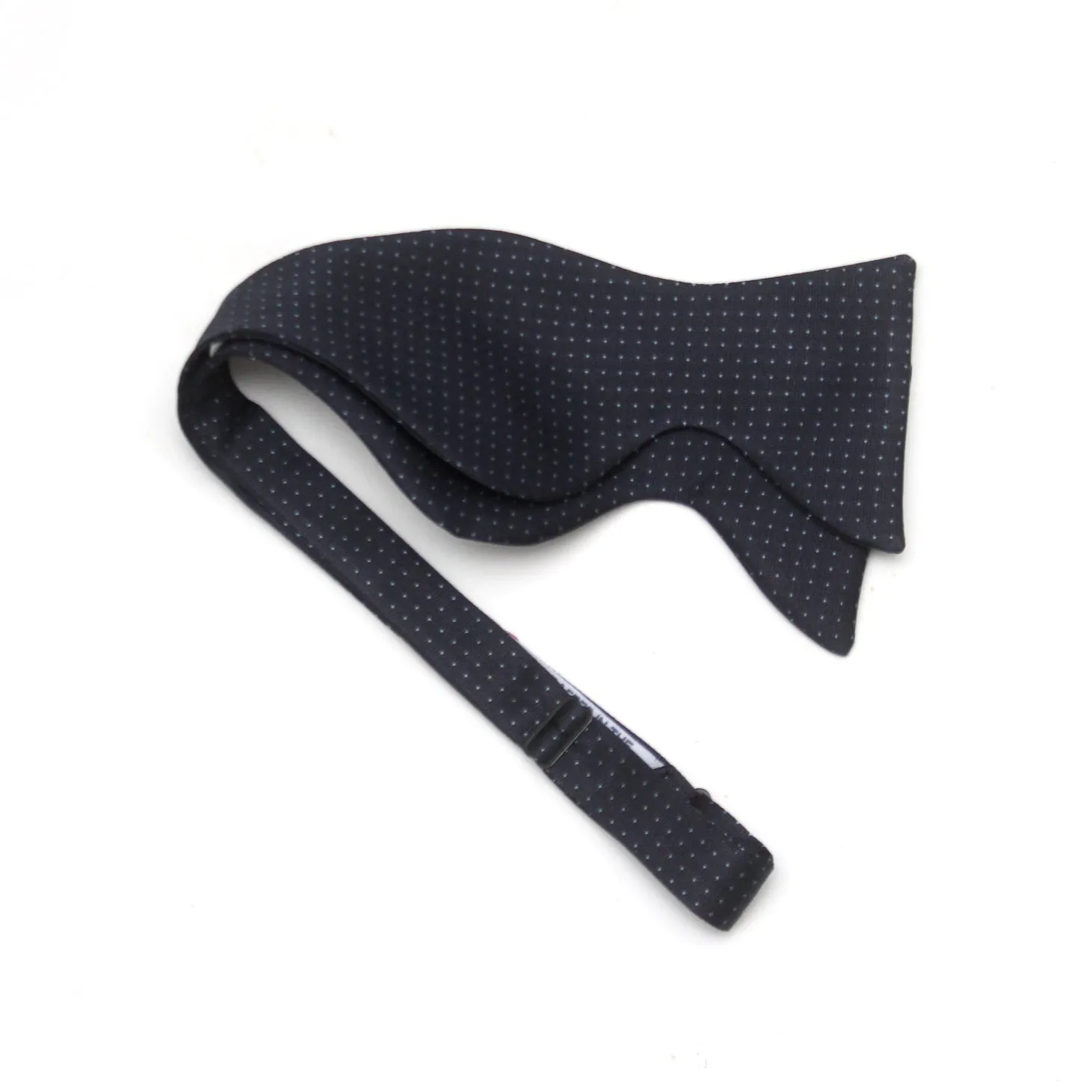 Big Butterfly Navy Blue Polka Dot Silk Bow Tie
