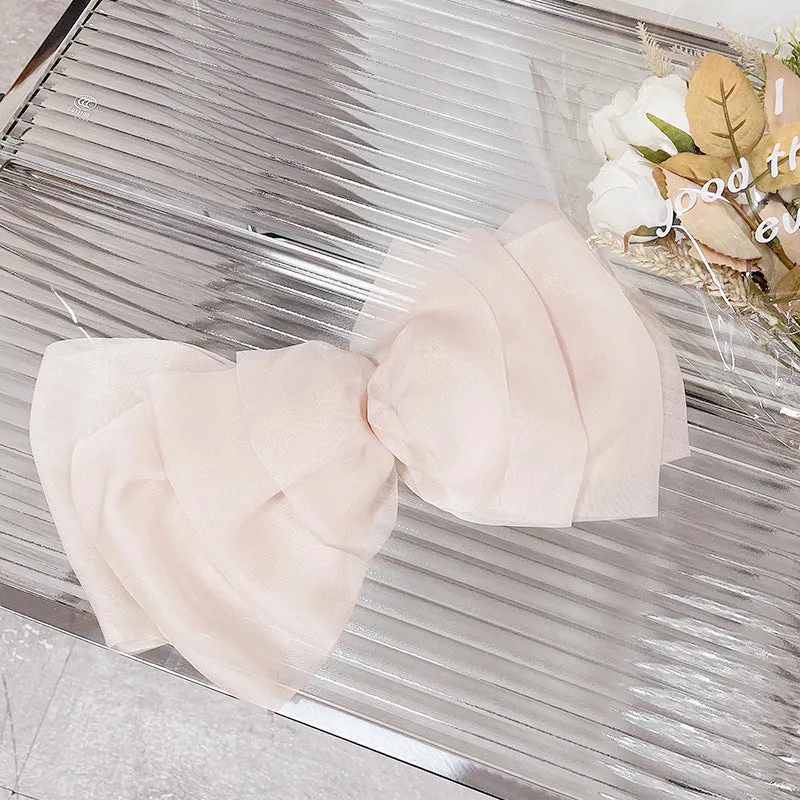 Elegant bow spring clip hair accessories