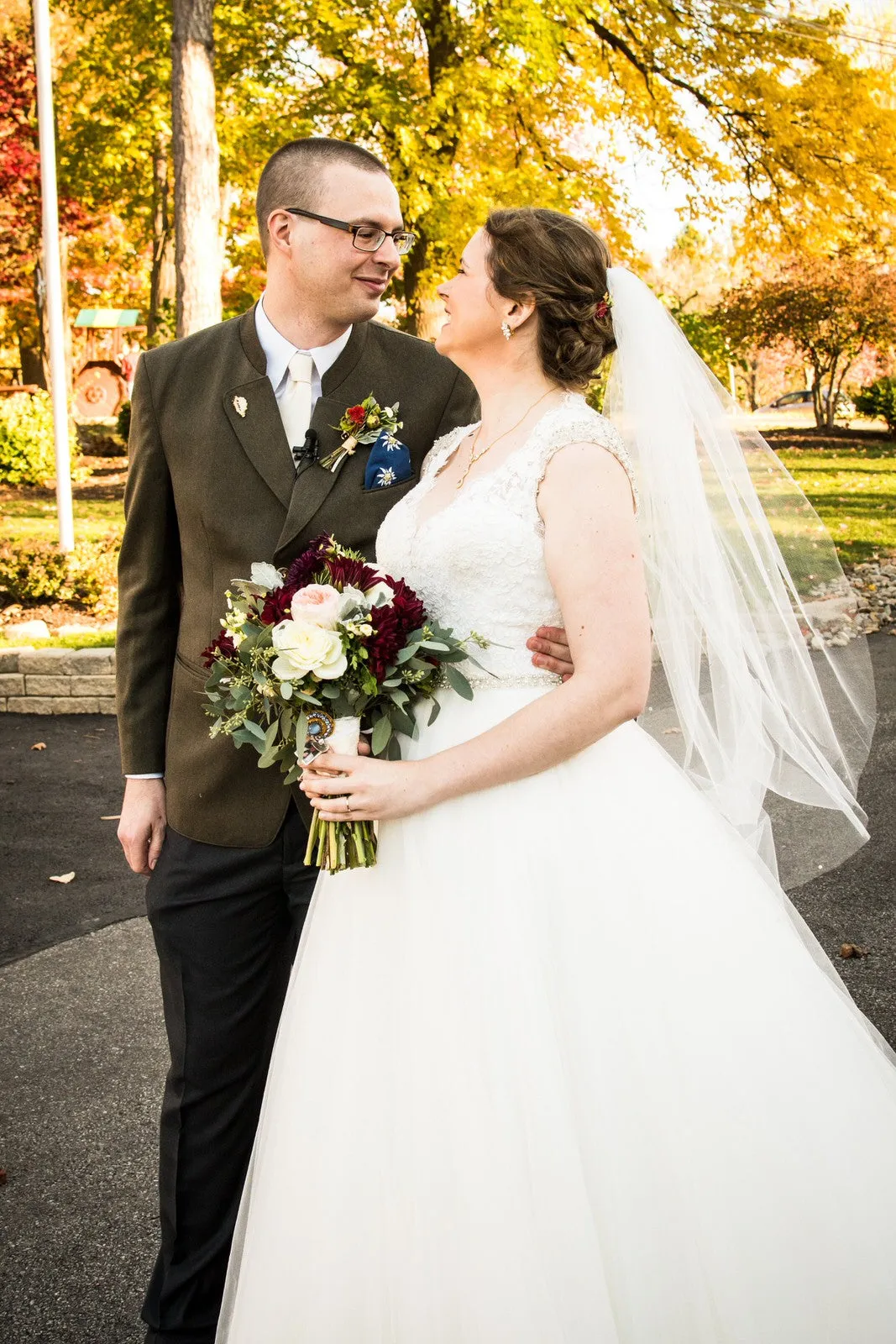 Fingertip Length Wedding Veil with Scattered Crystals, Rhinestone Bridal Veil