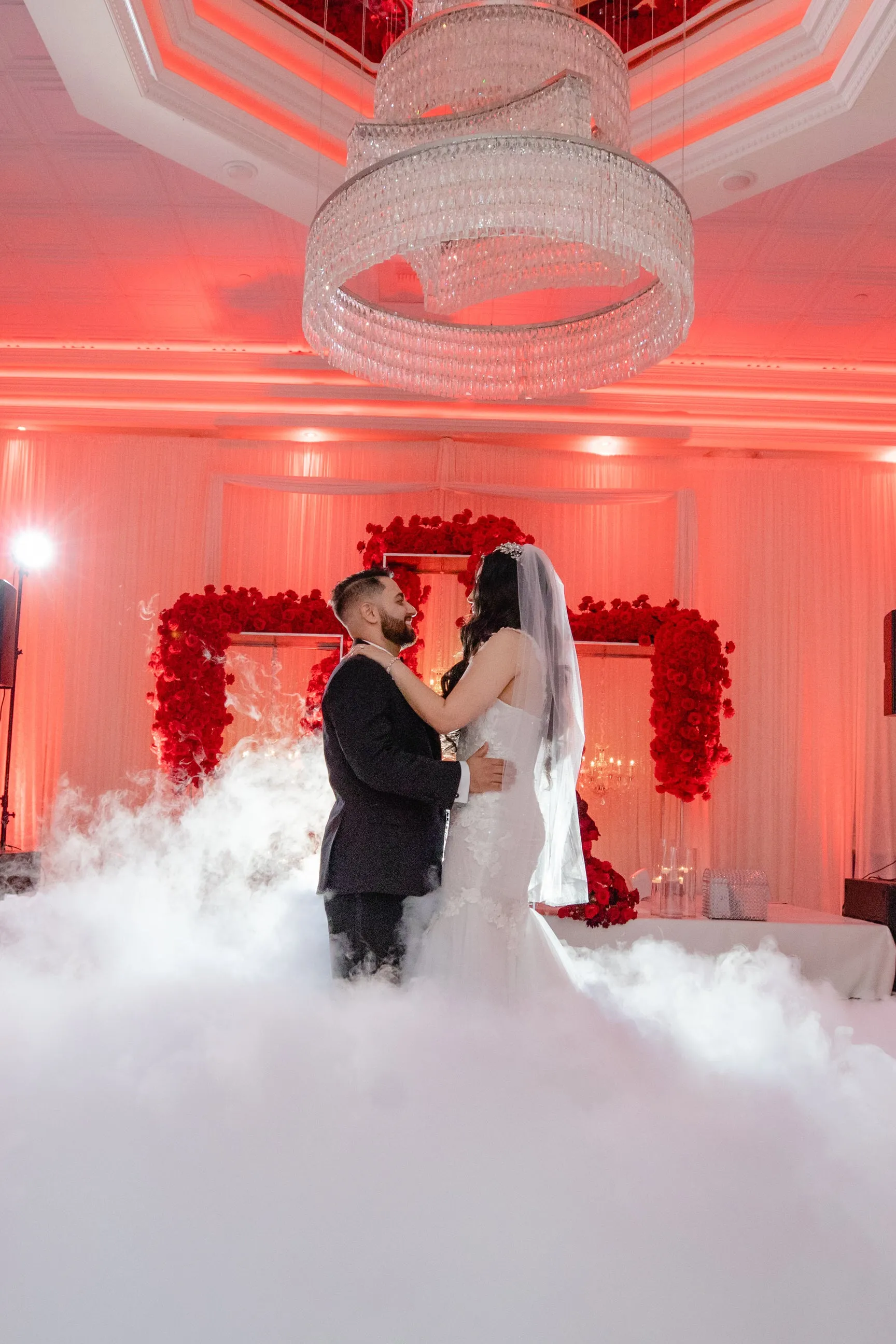 Fingertip Length Wedding Veil with Scattered Crystals, Rhinestone Bridal Veil