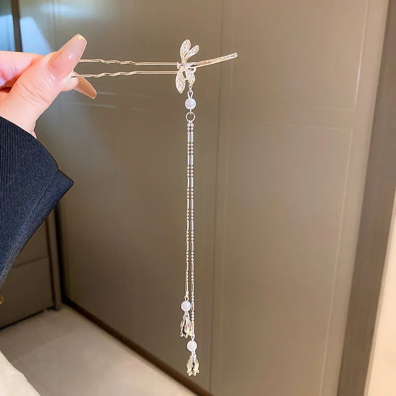 Frigid Style Snake Tulip Tassel Hanfu Hairpin Hair Accessories