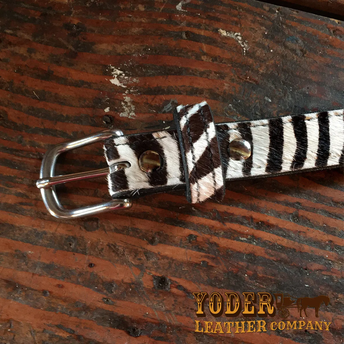 Furry Zebra Belt