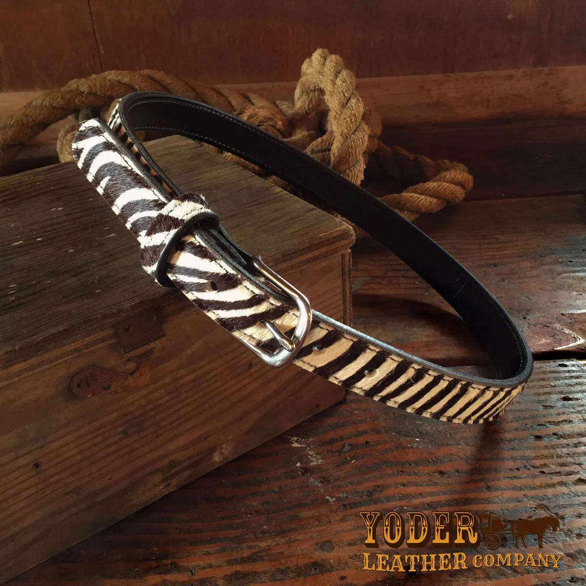 Furry Zebra Belt