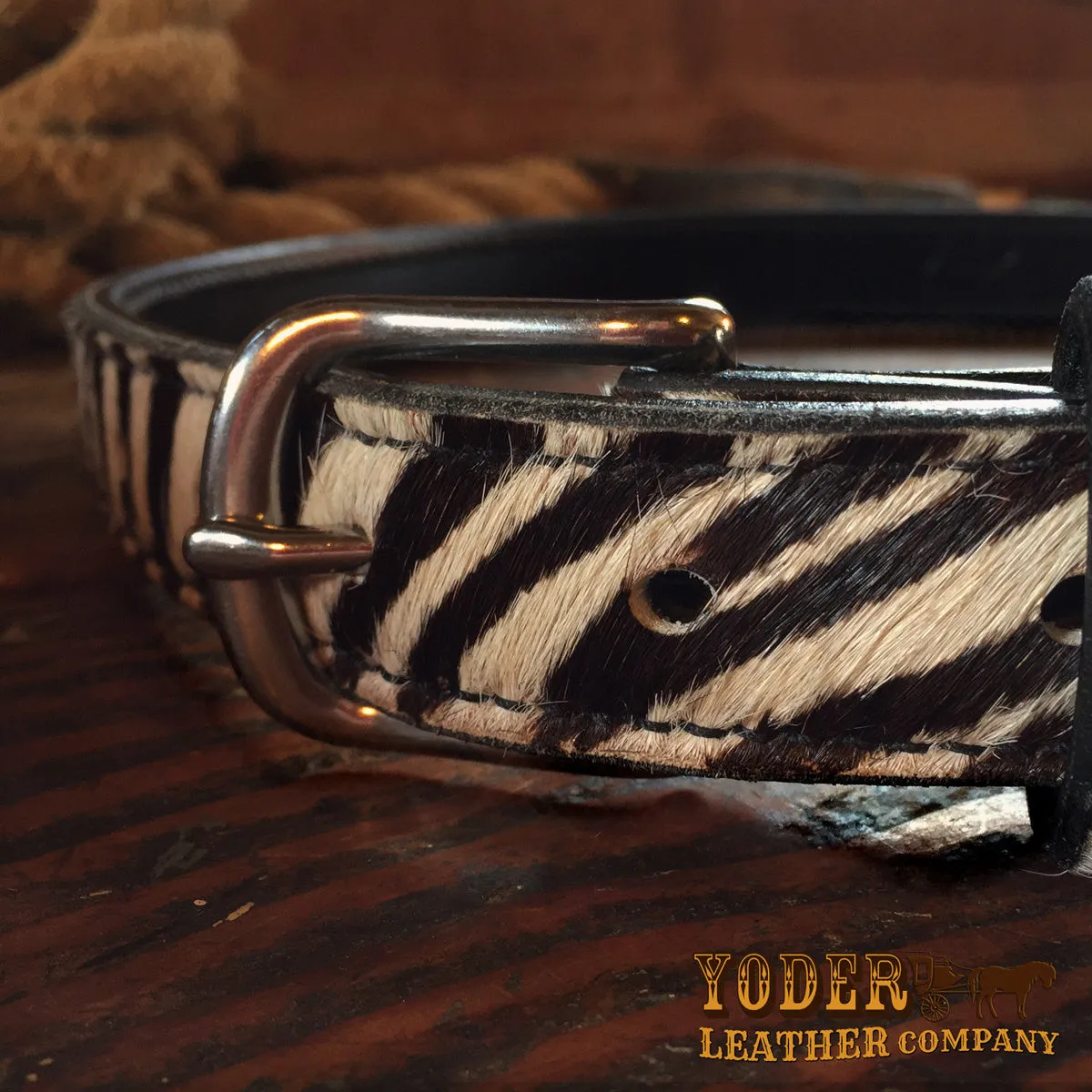 Furry Zebra Belt