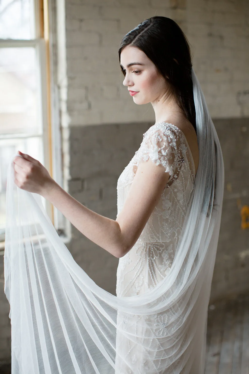 GENEVE | French Silk Wedding Veil