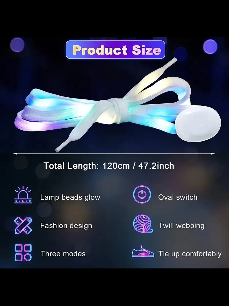 Light Up Shoe laces 5 Colors Flashing Shoestrings - Uporpor
