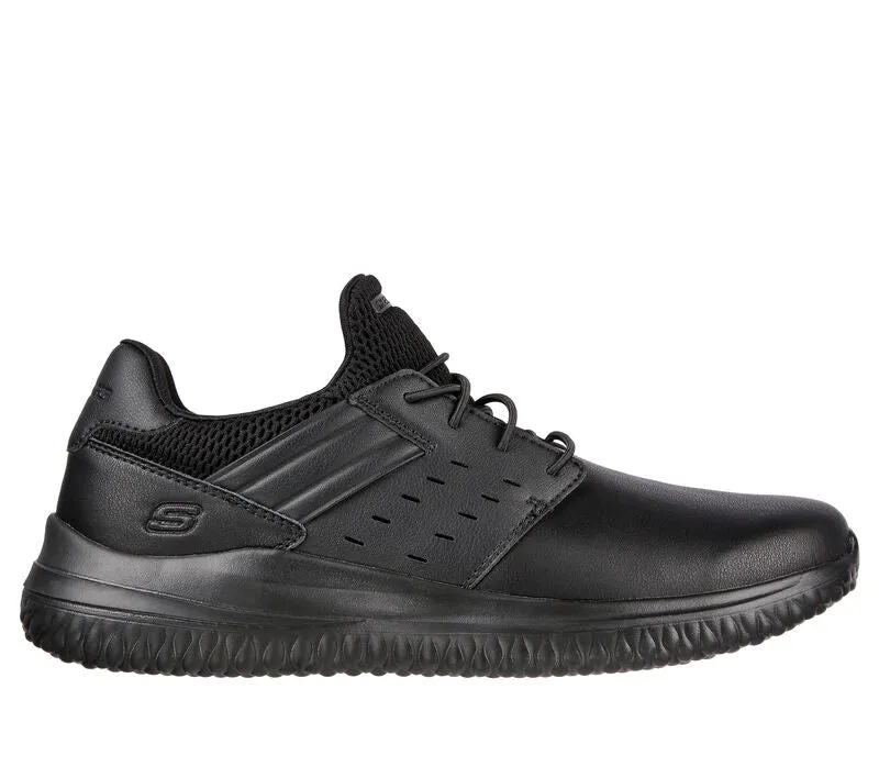 Mens Wide Fit Skechers Street Wear Delson 3.0 210308 Luxury Walking Trainers - Black