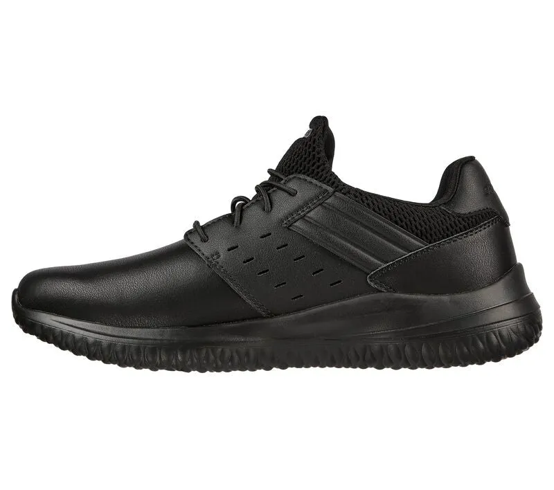 Mens Wide Fit Skechers Street Wear Delson 3.0 210308 Luxury Walking Trainers - Black