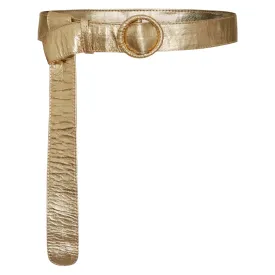 Metallic Leather Gold Belt (size 4/5)