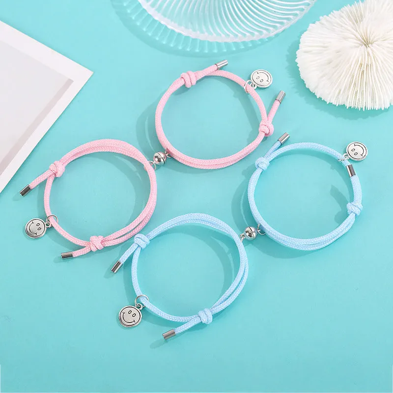 Night Glowing Magnetic Couple Bracelets Set