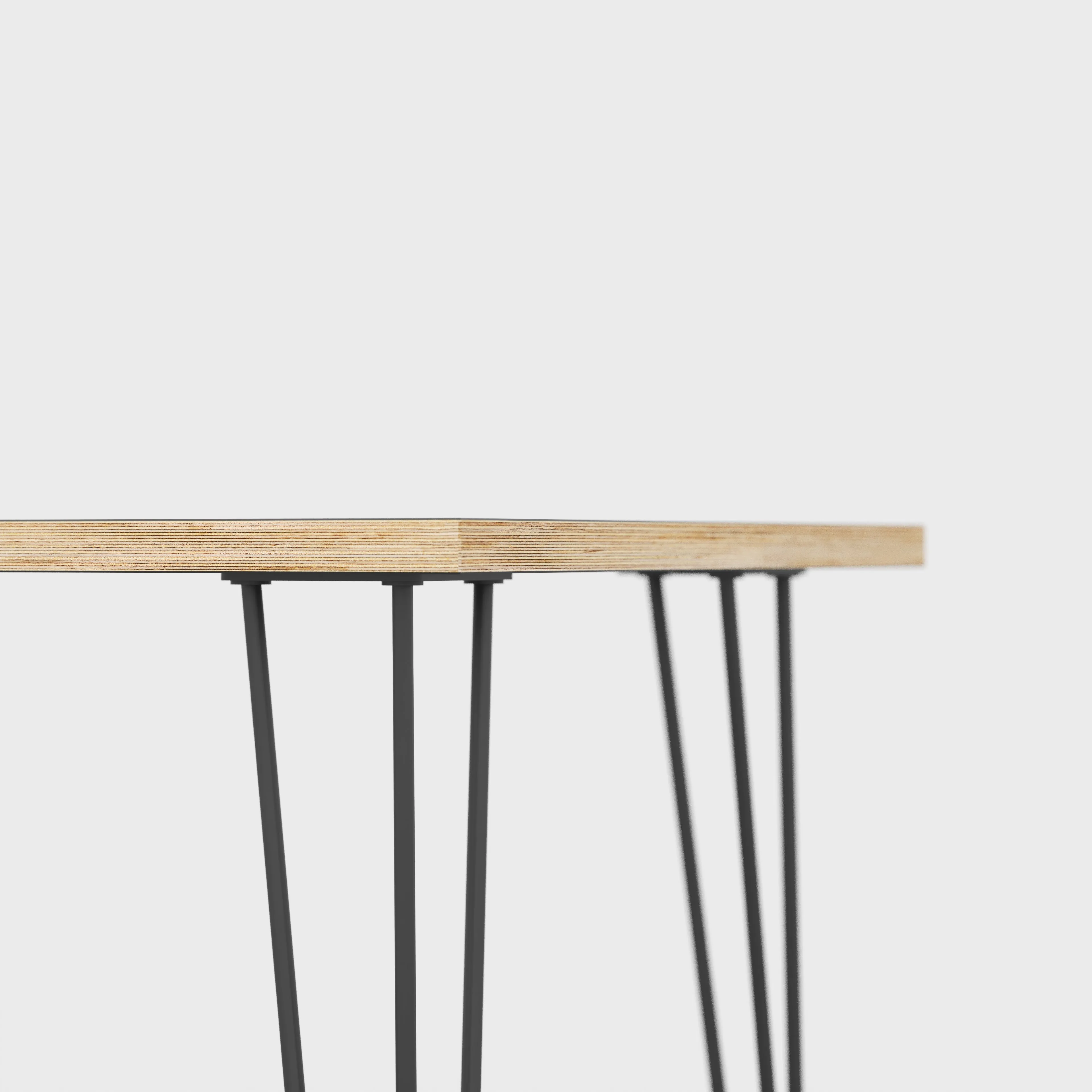 Plywood Side Table with Black Hairpin Legs - Formica Chrome Yellow - 500(w) x 500(d) x 425(h)