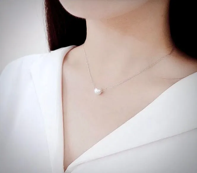 "Kona" - Pearl Bridal Necklace, Bridesmaids Gift