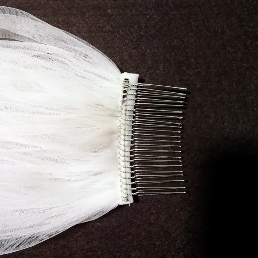 "Silva" - Lace Edge Cathedral Bridal Veil - Available in White and Ivory