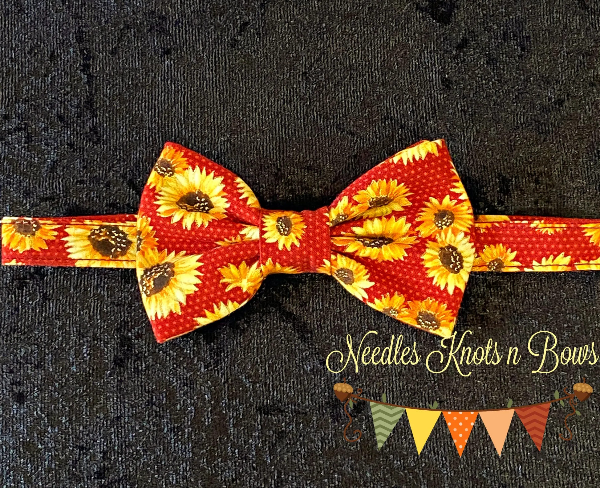 Sunflower Bow Tie, Fall, Harvest Floral Bow Tie