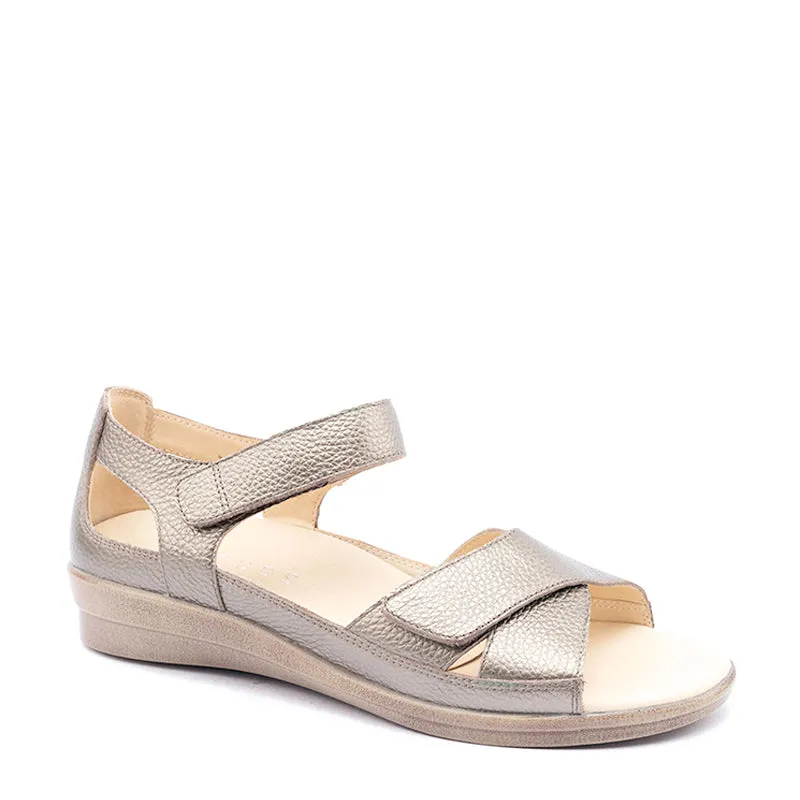 TASHA - PEBBLED METALLIC LEATHER