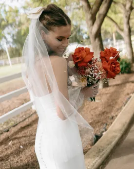wedding veil - one tier short length scatter pearl - Lola at Kezani