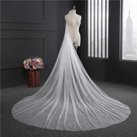 Wedding Veil / Soft Tulle long with comb