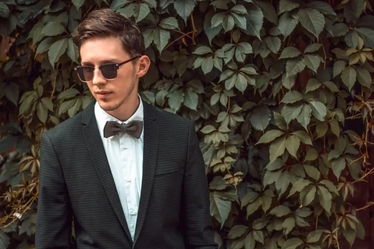 White Linen Bow Tie - Classic Accessory for Men & Boys at Weddings